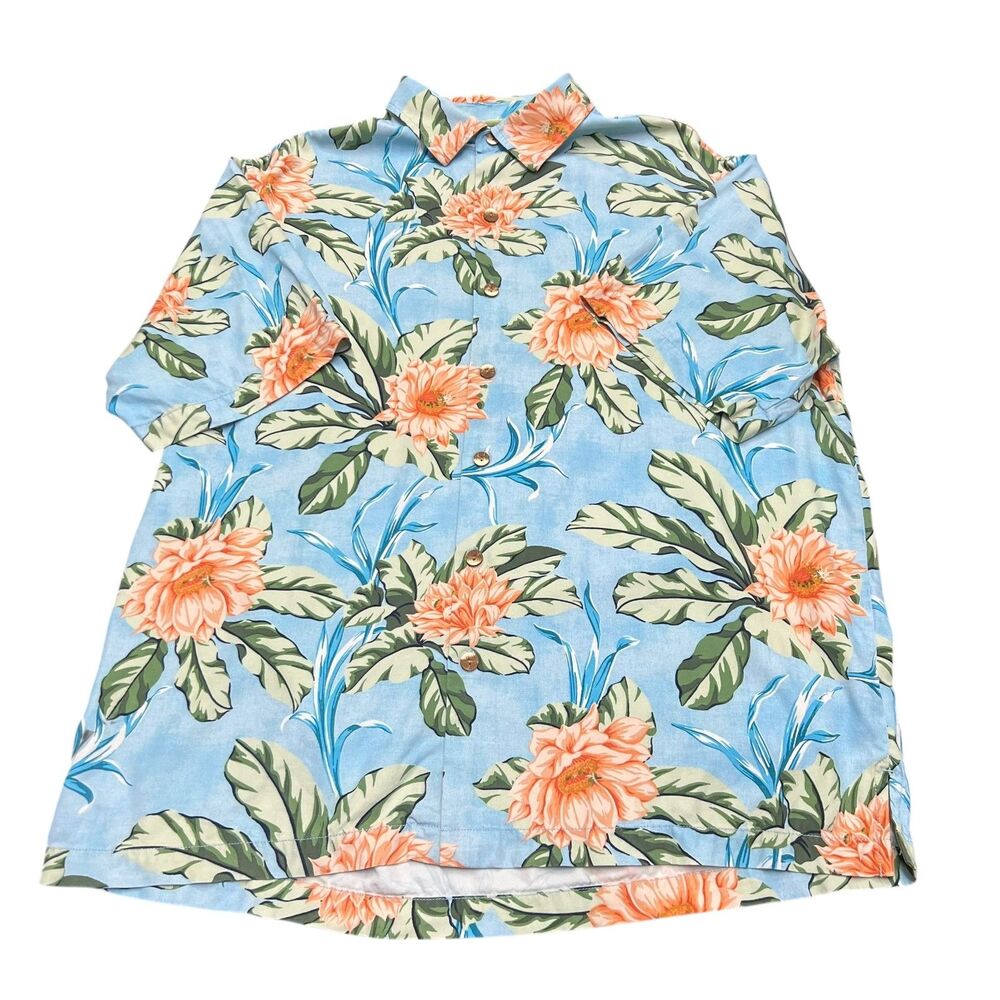 Tommy Bahama Silk Shirts Size Large Mens Hawaii Button up Tortola Silk
